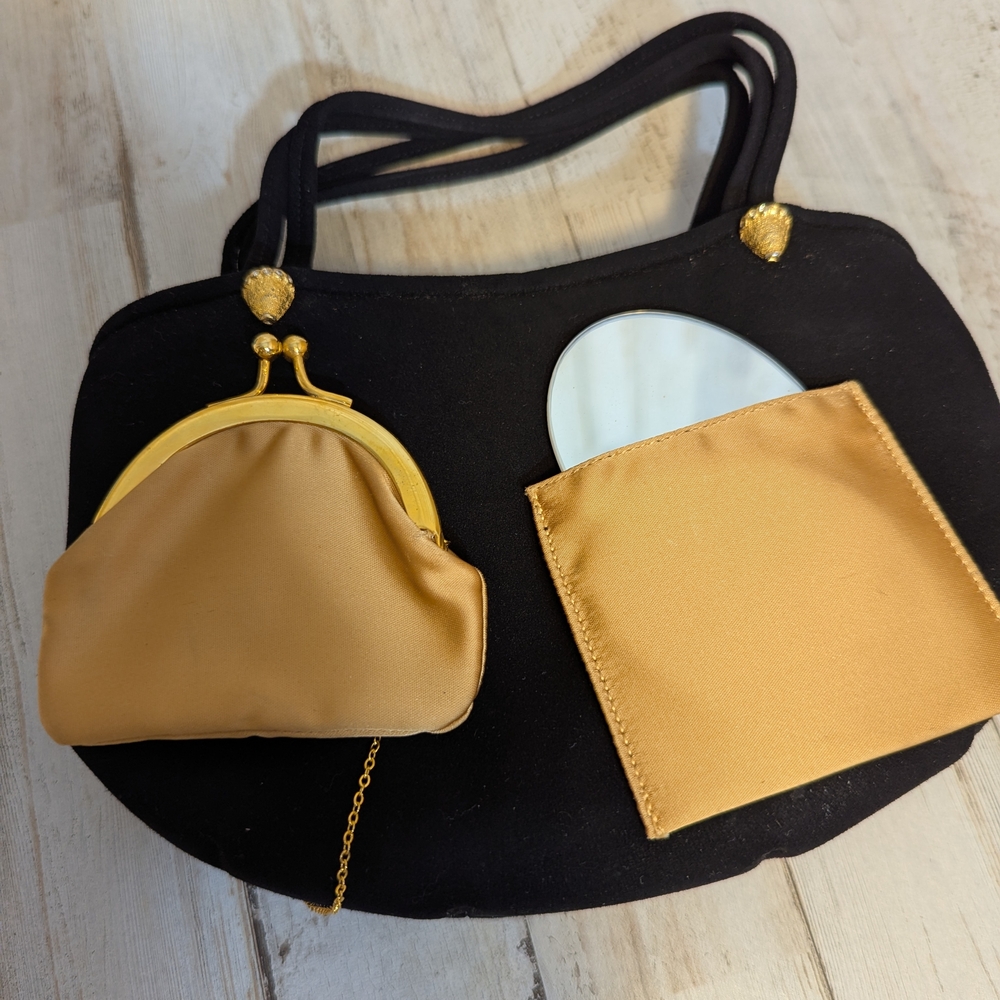 Elegant Black and Gold Women's Handbag